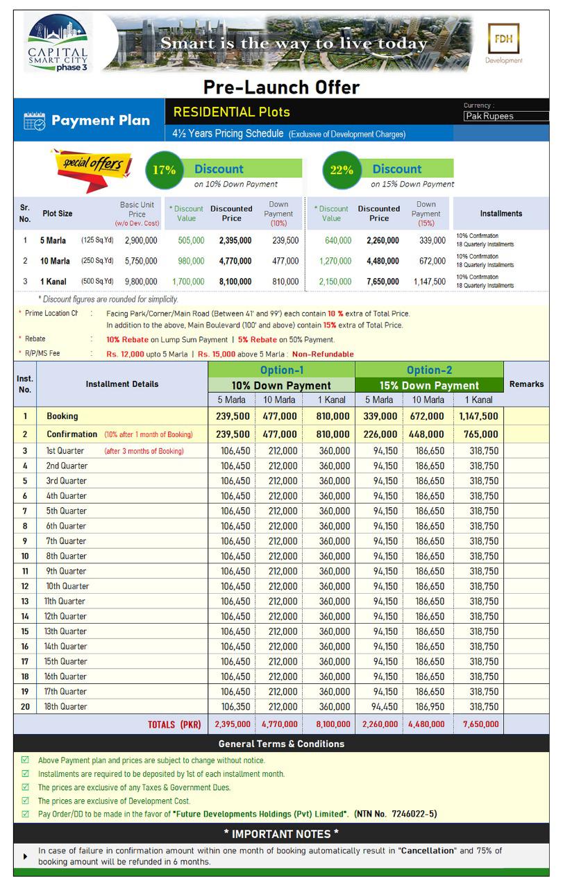 Capital-Smart-City-Phase-3-Payment-Plan